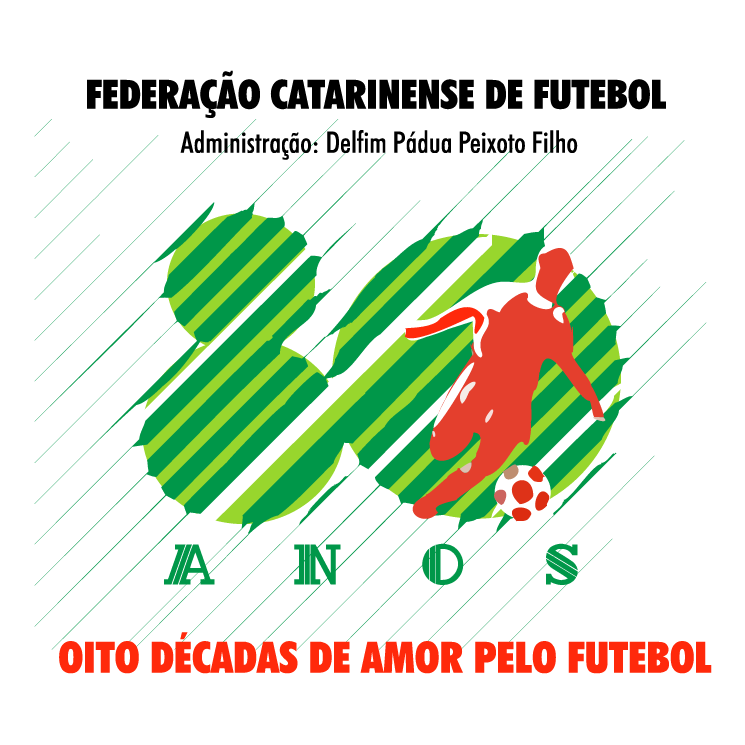 free vector Federacao catarinense de futebol 80 anos
