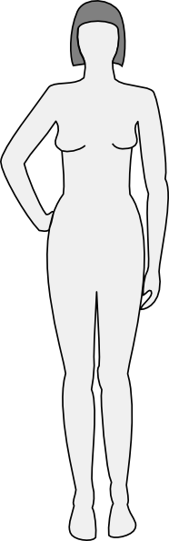 Download Female Body Silhouette Front clip art 108362 Free Vector / 4Vector