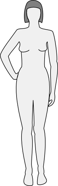 Female Body Silhouette Front clip art (108362) Free SVG Download / 4 Vector
