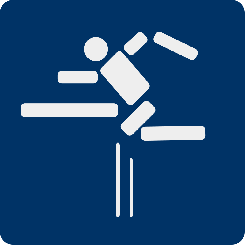 free vector Fence jumping pictogram