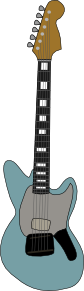 free vector Fender Jagstang Guitar clip art
