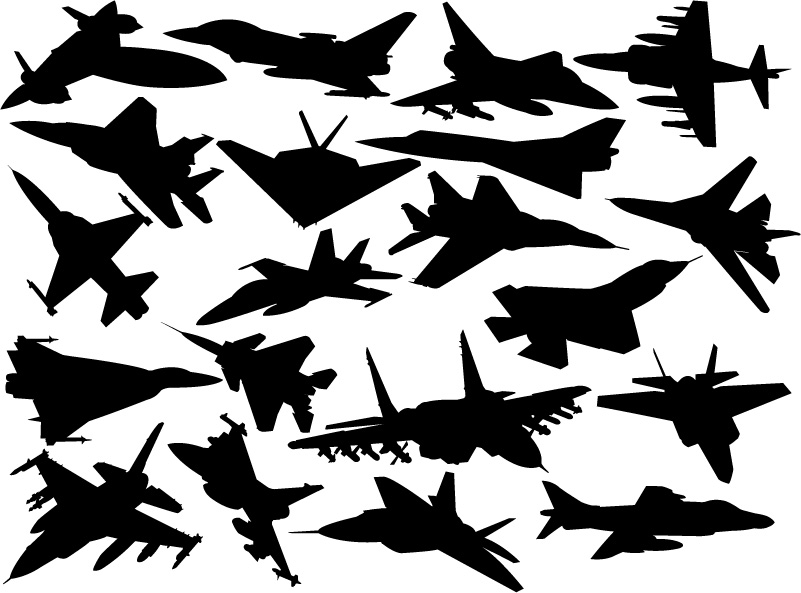 free vector Fighter silhouette vector