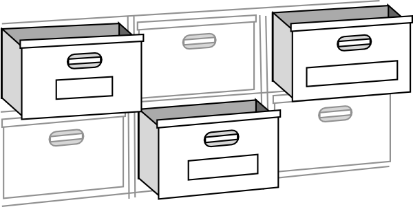 free vector File Cabnet Drawers clip art