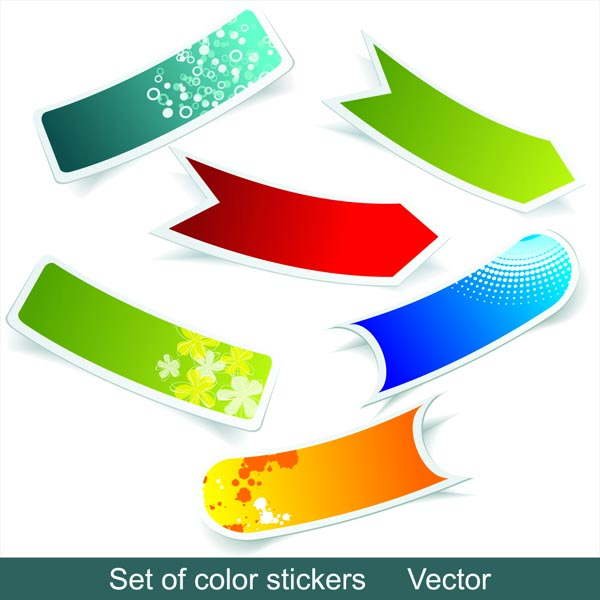 free vector Fine and sticky labels vector