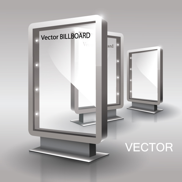 free vector Fine glass advertising boxes 02 vector