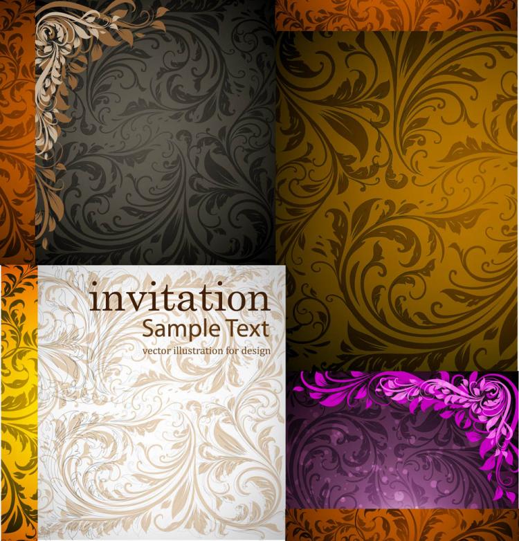 free vector Fine pattern background 02 vector