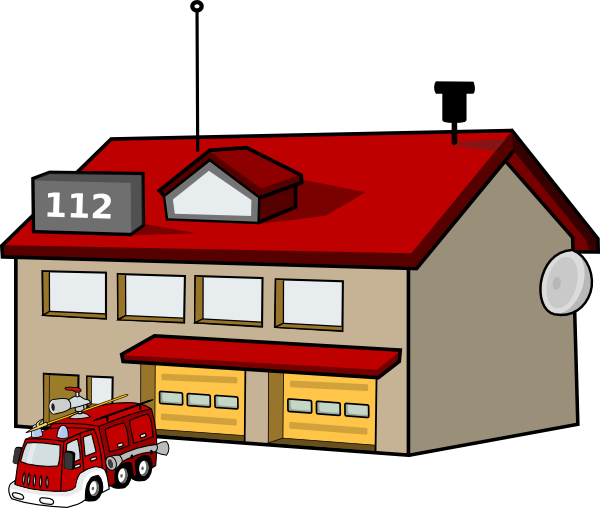 free vector Fire Station clip art