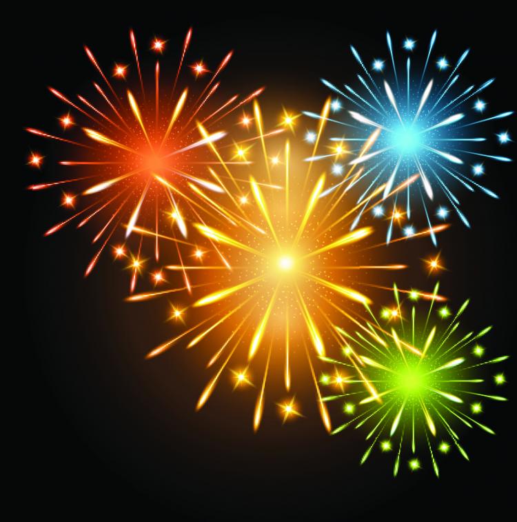 free vector Fireworks effect 01 vector
