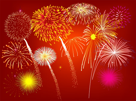 free vector Fireworks