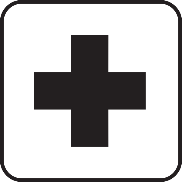 free vector First Aid Map Sign clip art