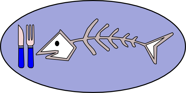 free vector Fish Bones Food clip art