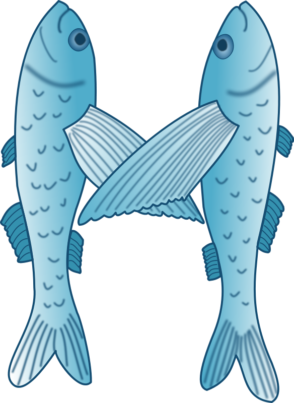 free vector Fish forming letter M