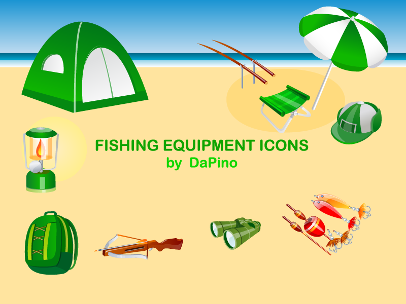 free vector Fishing Equipment Icons