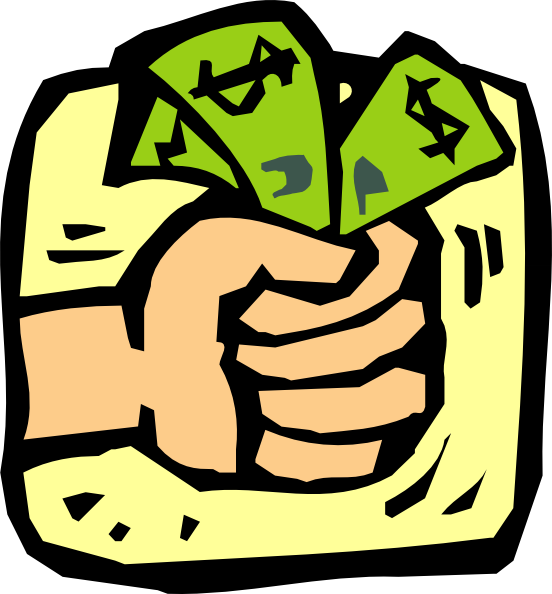 free vector Fist Full Of Money clip art