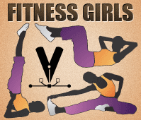 free vector Fitness Girls