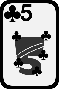 free vector Five Of Clubs clip art