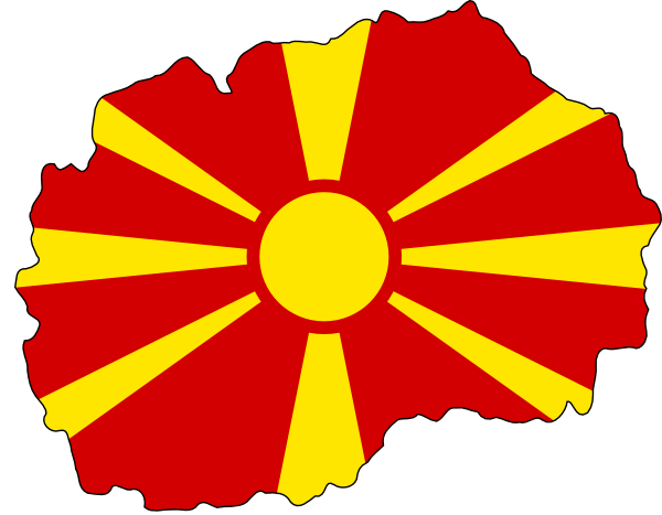 free vector Flag Map Of Fyr Macedonia clip art