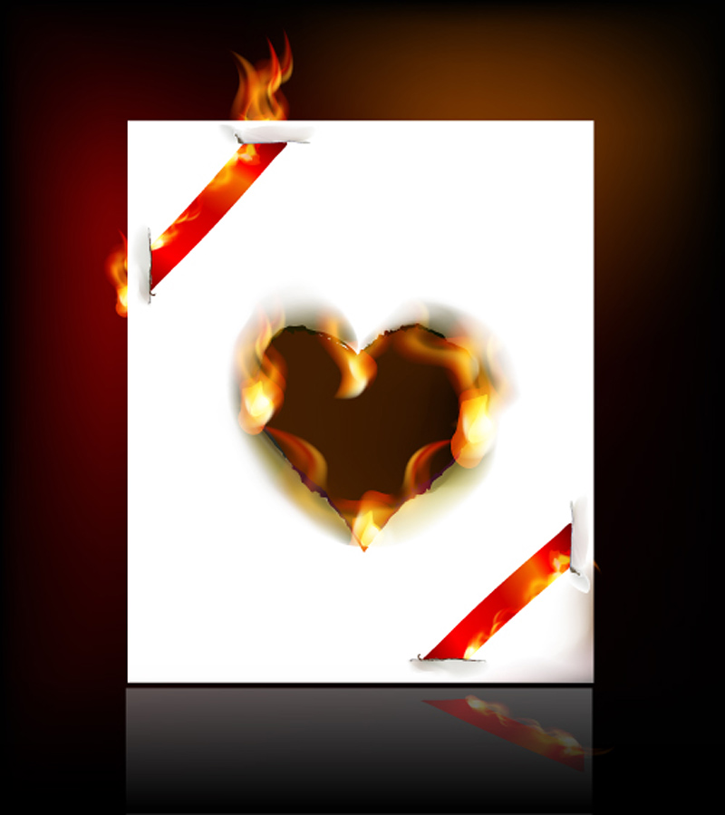 free vector Flame burning paper effect 05 vector