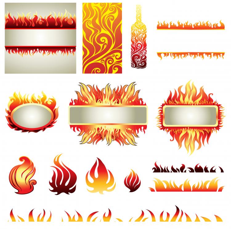 free vector Flame elements vector