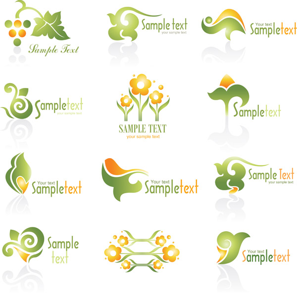 free vector Flame style logo vector