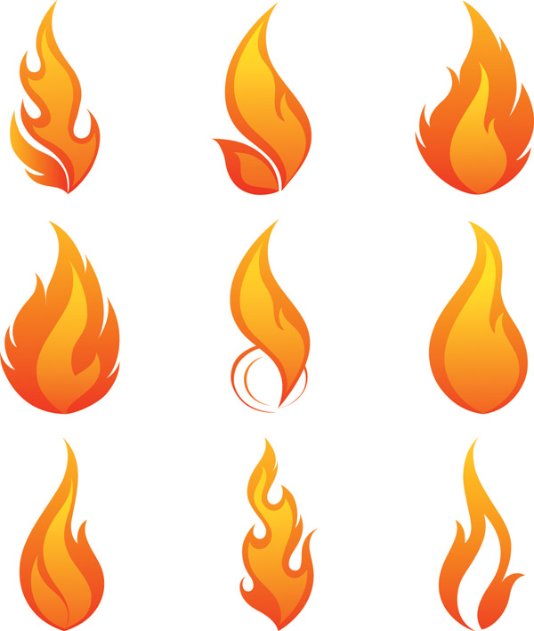 flame logo vector