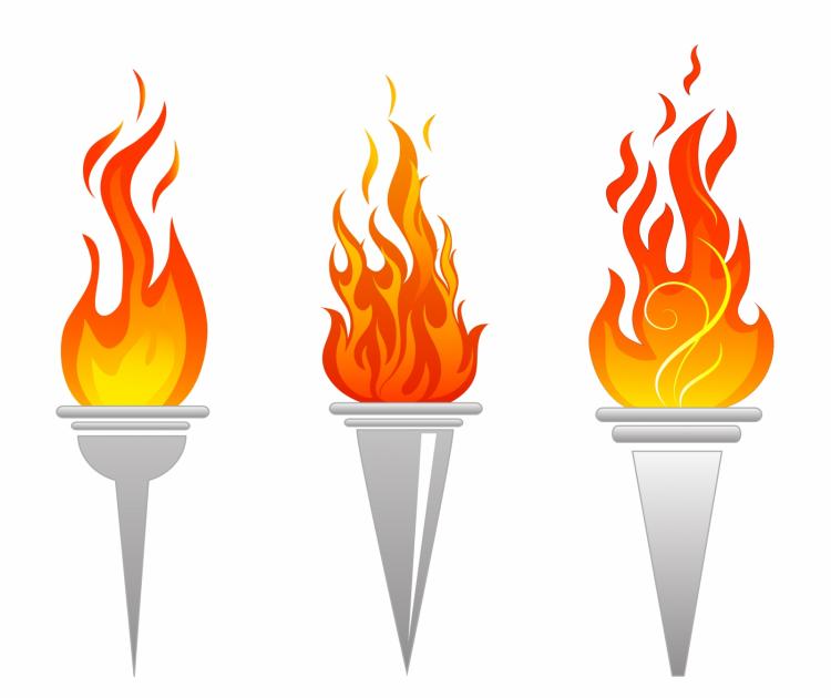 Flaming torch (133460) Free AI, EPS Download / 4 Vector