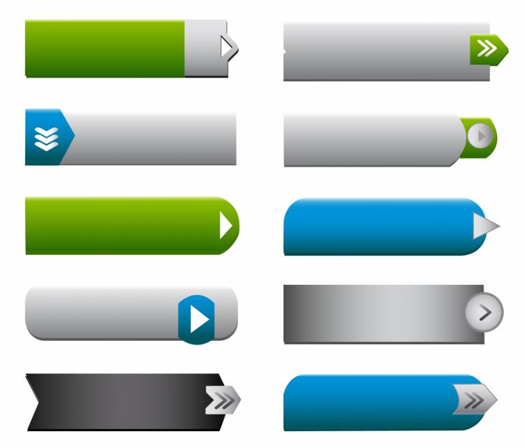 Download Flat web buttons elements (133156) Free AI, EPS Download / 4 Vector