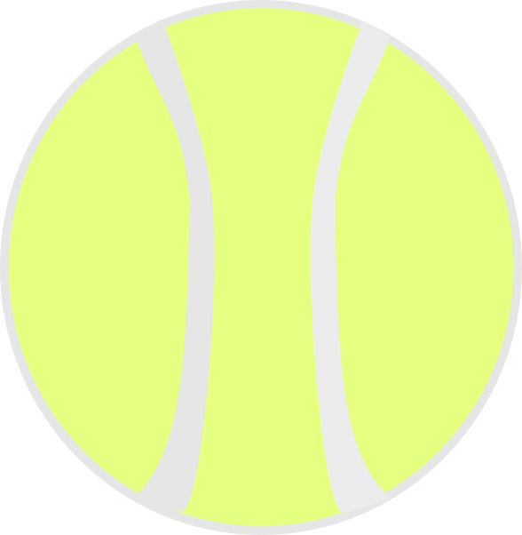 free vector Flat Yellow Tennis Ball clip art
