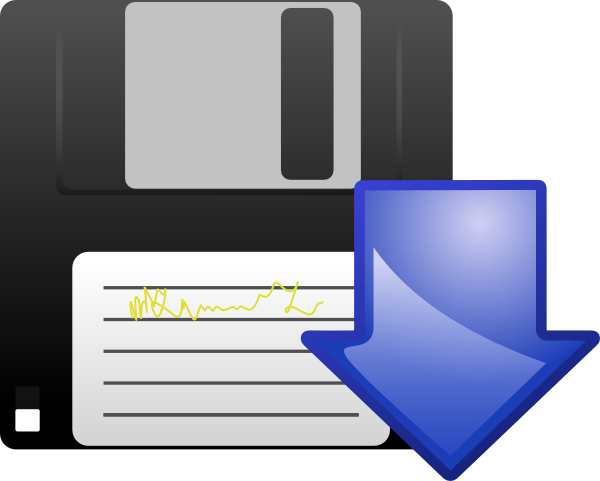 free vector Floppy Disk Download Icon clip art