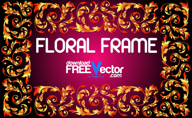 free vector Floral Frame