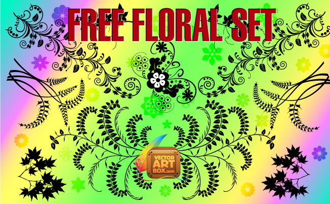 free vector Floral Set