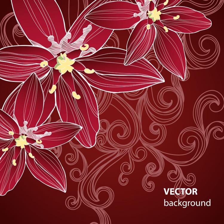 free vector Flower background 01 vector