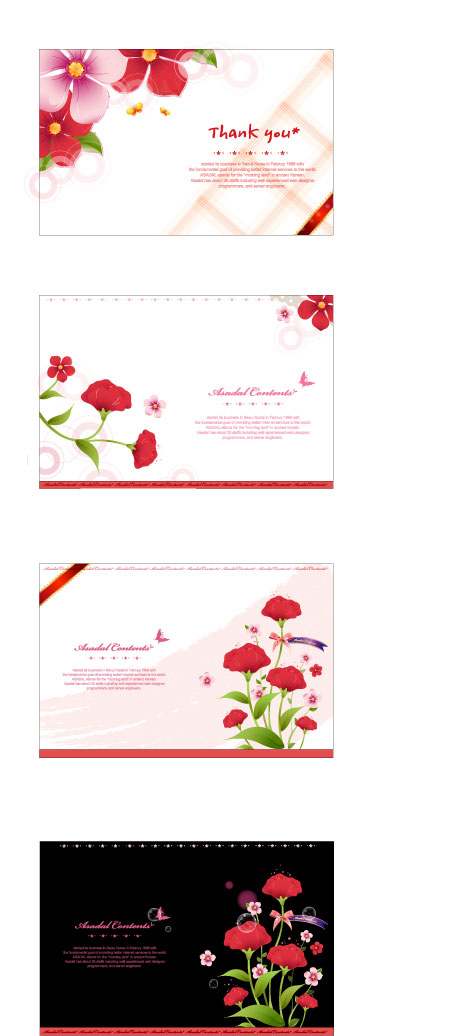 Download Flower card template (20845) Free AI Download / 4 Vector