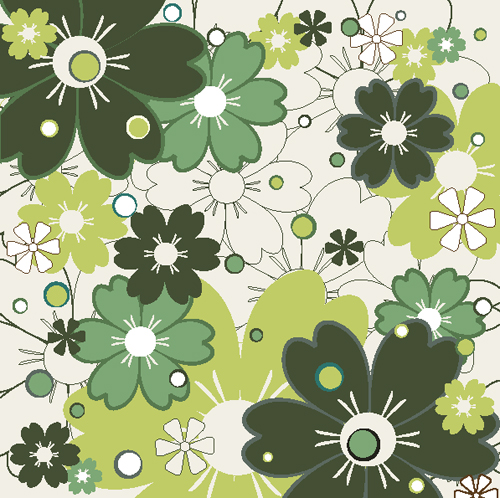 free vector Flower patterns 01 vector