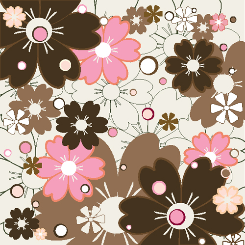 free vector Flower patterns 02 vector