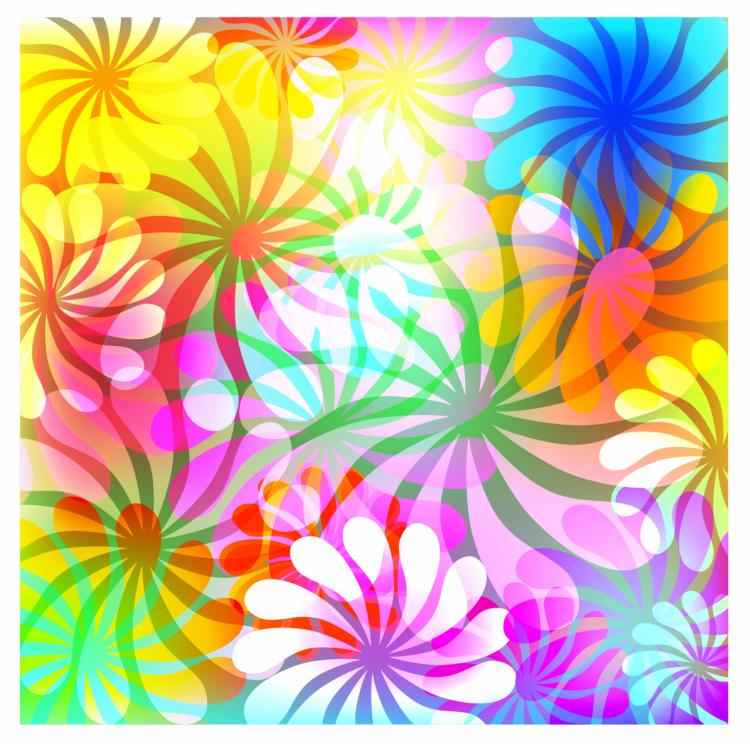 free vector Flowers abstract background