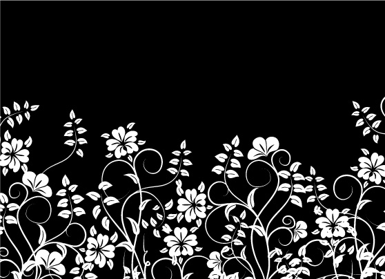 flower clipart black and white vector free download - photo #11