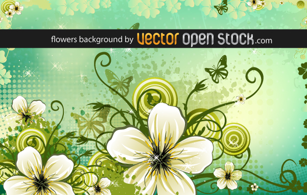 free vector Flowers Background