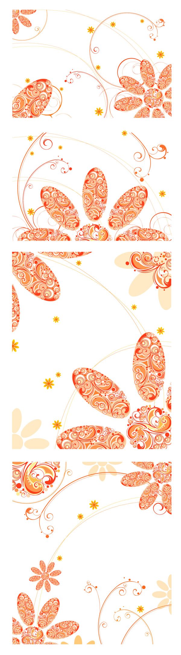 free vector Flowers composed of vector pattern