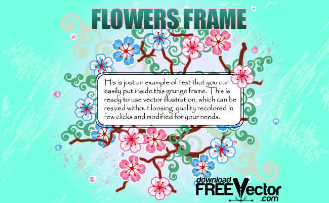 free vector Flowers Frame