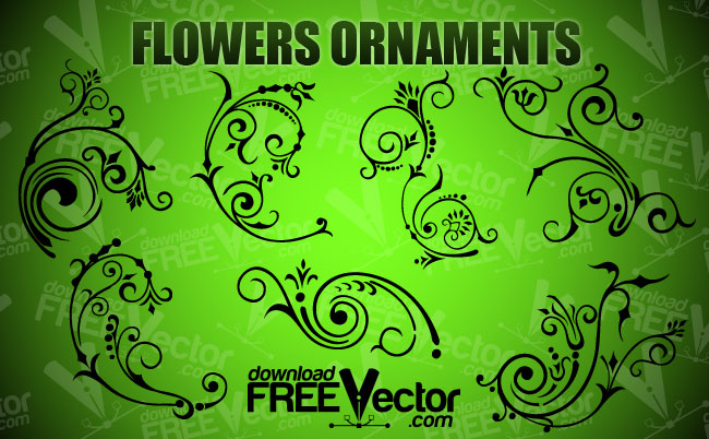 Download Flowers Ornaments (21089) Free SVG, EPS Download / 4 Vector