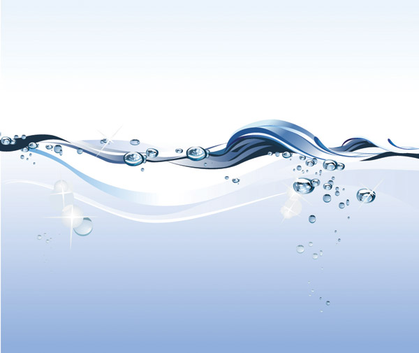 free vector Flowing water theme vector