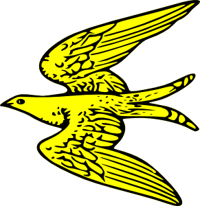 free vector Flying Yellow Bird clip art