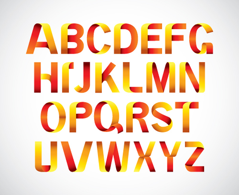 free vector Font design series 40 vector