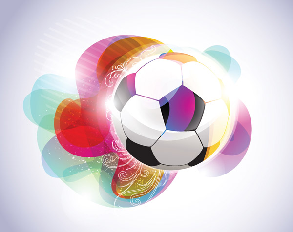 free vector Football background with the symphony of the trend vector
