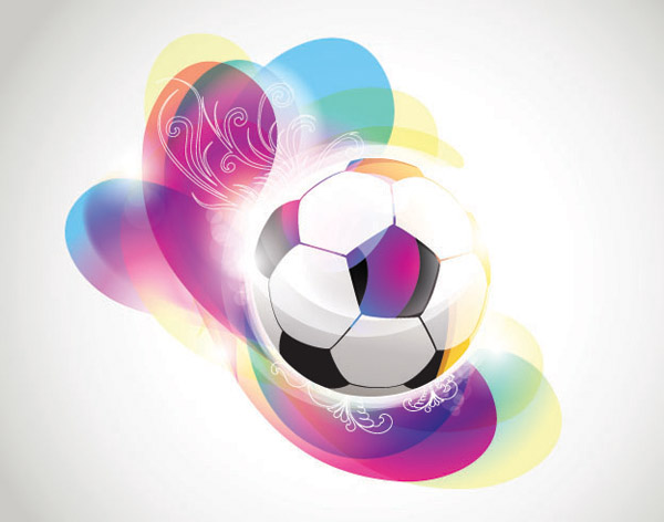 free vector Football background with the symphony of the trend vector
