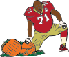 free vector Football Player With Pumpkin clip art