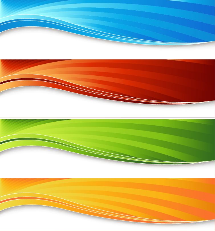 Four Colorful Banners Graphic (26179) Free EPS Download / 4 Vector