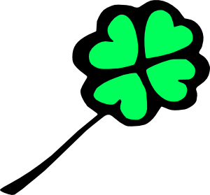 4 leaf clovers clipart