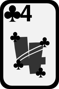 free vector Four Of Clubs clip art